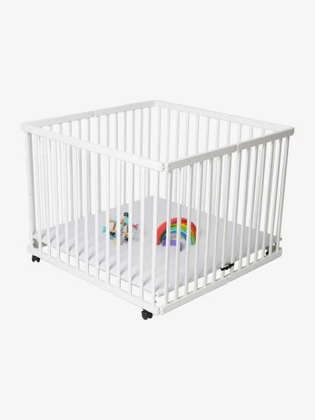 Parc Pliant En Bois VERTBAUDET Naturel/blanc - Vertbaudet 5 Parc Pliant En Bois VERTBAUDET Naturel/blanc - Vertbaudet – Image 5