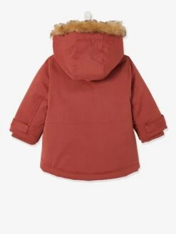 Parka à Capuche Bébé Garçon Terracotta - Vertbaudet -Vertbaudet Soldes Magasin parka a capuche bebe garcon 2