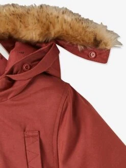 Parka à Capuche Bébé Garçon Terracotta - Vertbaudet -Vertbaudet Soldes Magasin parka a capuche bebe garcon 4