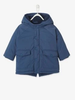 Parka Doublée Bébé à Capuche Bleu Jean - Vertbaudet