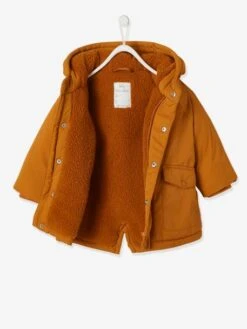 Parka Doublée Bébé à Capuche Bleu Jean - Vertbaudet -Vertbaudet Soldes Magasin parka doublee bebe a capuche 5