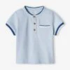 Polo Bébé En Maille Piquée Bleu Ciel - Vertbaudet