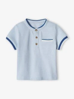 Polo Bébé En Maille Piquée Bleu Ciel - Vertbaudet
