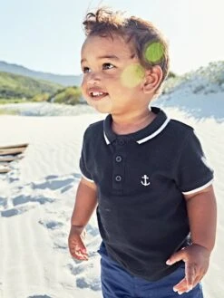 Polo Bébé Garçon Brodé Poitrine Personnalisable Marine - Vertbaudet -Vertbaudet Soldes Magasin polo bebe garcon brode poitrine personnalisable 4