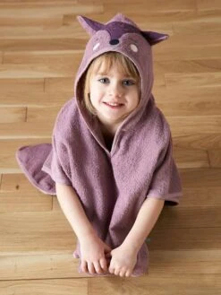 Poncho De Bain Personnalisable Biche Parme - Vertbaudet -Vertbaudet Soldes Magasin poncho de bain personnalisable biche 5