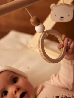 Portique D'éveil Base Triangle En Bois FSC® Beige - Vertbaudet -Vertbaudet Soldes Magasin portique deveil base triangle en bois fsc 2