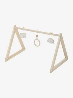 Portique D'éveil Base Triangle En Bois FSC® Beige - Vertbaudet -Vertbaudet Soldes Magasin portique deveil base triangle en bois fsc 3