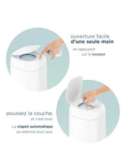 Poubelle à Couches Dress Up ANGELCARE Blanc - Angelcare -Vertbaudet Soldes Magasin poubelle a couches dress up angelcare 4