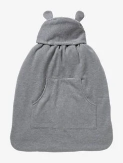 Protège Porte-bébé Molleton Gris Chiné - Vertbaudet -Vertbaudet Soldes Magasin protege porte bebe molleton 4