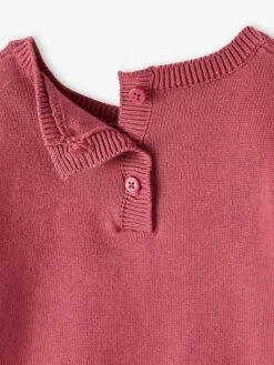 Pull à Volants Cerise Bébé Avec Pompons Lilas - Vertbaudet -Vertbaudet Soldes Magasin pull a volants cerise bebe avec pompons 3