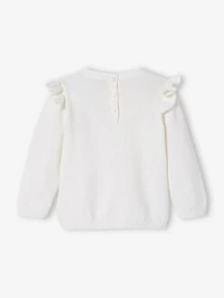 Pull à Volants Cerise Bébé Avec Pompons Lilas - Vertbaudet -Vertbaudet Soldes Magasin pull a volants cerise bebe avec pompons 5