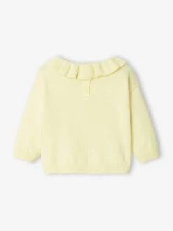 Pull Avec Collerette Bébé Jaune Pastel - Vertbaudet -Vertbaudet Soldes Magasin pull avec collerette bebe 1