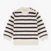 Pull Bébé En Laine Et Coton Rayé PETIT BATEAU Blanc - Petit Bateau