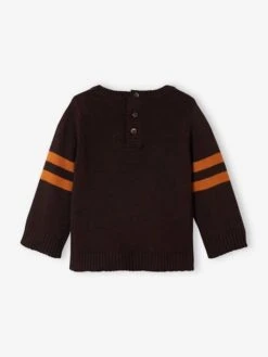 Pull Bébé Tricot Raton-laveur Chocolat - Vertbaudet -Vertbaudet Soldes Magasin pull bebe tricot raton laveur 1