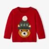 Pull De Noël Bébé Motif Ours Rouge - Vertbaudet