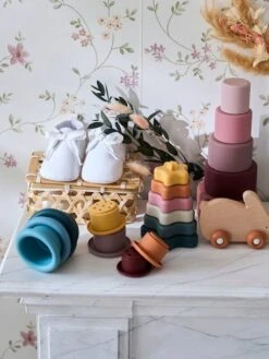 Pyramide D'étoiles à Empiler En Silicone Multicolor - Vertbaudet -Vertbaudet Soldes Magasin pyramide detoiles a empiler en silicone 3