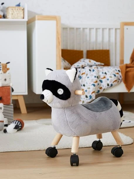 Raton Laveur Masqué à Roulettes En Peluche Et Bois FSC® Multicolore - Vertbaudet 3 Raton Laveur Masqué à Roulettes En Peluche Et Bois FSC® Multicolore - Vertbaudet – Image 3