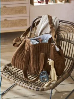 Sac à Langer Baby Roll En Velours Côtelé Caramel - Vertbaudet
