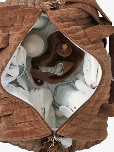 Sac à Langer Baby Roll En Velours Côtelé Caramel - Vertbaudet 5 Sac à Langer Baby Roll En Velours Côtelé Caramel - Vertbaudet – Image 5