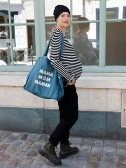 Sac à Langer Cabas Basic Bleu - Vertbaudet