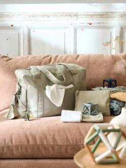 Sac à Langer En Lin Et Coton Bilbao Kaki - Vertbaudet