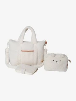 Sac à Langer En Sherpa Plume Beige - Vertbaudet -Vertbaudet Soldes Magasin sac a langer en sherpa plume 4