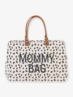 Sac à Langer Mommy Bag Large Canvas CHILDHOME Blanc Cassé Léopard - Childhome -Vertbaudet Soldes Magasin sac a langer mommy bag large canvas childhome 2