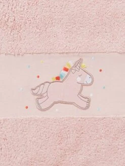 Serviette De Bain Licorne Rose Clair - Vertbaudet -Vertbaudet Soldes Magasin serviette de bain licorne 2