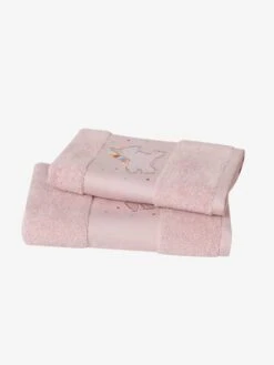 Serviette De Bain Licorne Rose Clair - Vertbaudet