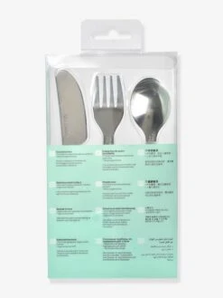 Set 3 Couverts D'apprentissage Inox BEABA Airy Green - Beaba -Vertbaudet Soldes Magasin set 3 couverts dapprentissage inox beaba 4