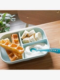 Set Vaisselle 2 Pièces Silicone BEABA Gris Clair - Beaba -Vertbaudet Soldes Magasin set vaisselle 2 pieces silicone beaba 4