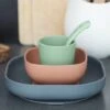 Set Vaisselle 4 Pièces Silicone BEABA Rose - Beaba