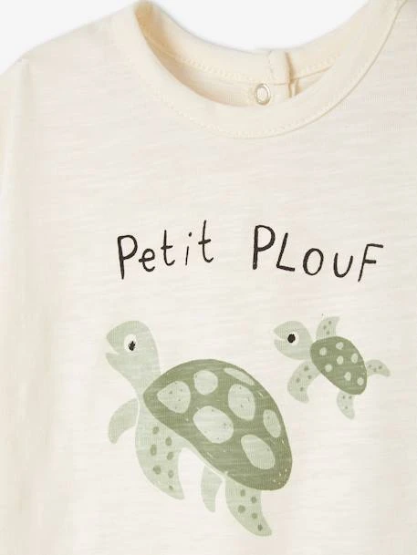 T-shirt "animaux Marins" Bébé Manches Courtes Beige - Vertbaudet 2 T-shirt "animaux Marins" Bébé Manches Courtes Beige - Vertbaudet – Image 2