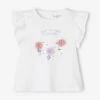 T-shirt Avec Fleurs En Relief Bébé Rose Grisé - Vertbaudet