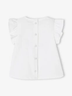 T-shirt Avec Fleurs En Relief Bébé Rose Grisé - Vertbaudet -Vertbaudet Soldes Magasin t shirt avec fleurs en relief bebe 3