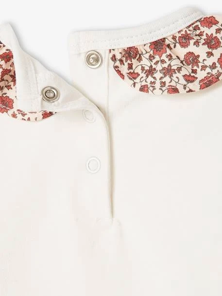 T-shirt Body Col Volanté Bébé Manches Longues Ivoire - Vertbaudet 4 T-shirt Body Col Volanté Bébé Manches Longues Ivoire - Vertbaudet – Image 4