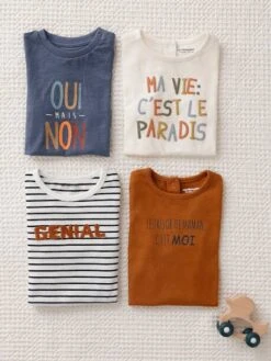 T-shirt Imprimé Bébé Garçon Bleu Jean - Vertbaudet -Vertbaudet Soldes Magasin t shirt imprime bebe garcon 3