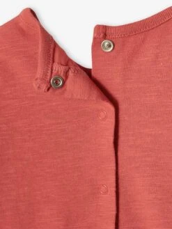 T-shirt Manches Longues Bébé En Jersey Flammé Tomette - Vertbaudet -Vertbaudet Soldes Magasin t shirt manches longues bebe en jersey flamme 2