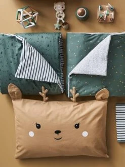 Taie D'oreiller Bébé Biche GREEN FOREST Beige - Vertbaudet -Vertbaudet Soldes Magasin taie doreiller bebe biche green forest 2
