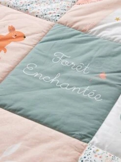 Tapis De Sol Patchwork FORET ENCHANTEE Rose / Multicolore - Vertbaudet -Vertbaudet Soldes Magasin tapis de sol patchwork foret enchantee 3