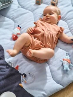 Tapis D'éveil Souple Sans Arche LEON SUR LE PONTON Bleu - Vertbaudet -Vertbaudet Soldes Magasin tapis deveil souple sans arche leon sur le ponton 2