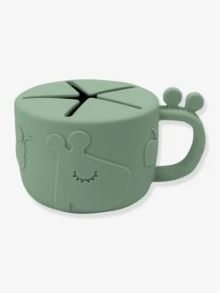 Tasse à Goûter DONE BY DEER Peekaboo Raffi En Silicone Vert - Done By Deer -Vertbaudet Soldes Magasin tasse a gouter done by deer peekaboo raffi en silicone 4