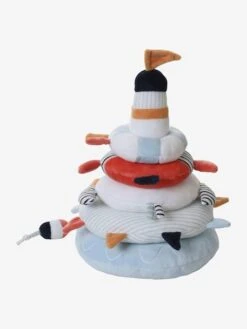 Tour à Empiler En Tissu LEON SUR LE PONTON Multicolore - Vertbaudet -Vertbaudet Soldes Magasin tour a empiler en tissu leon sur le ponton 2