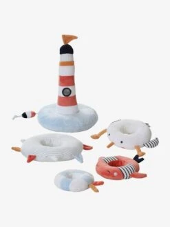 Tour à Empiler En Tissu LEON SUR LE PONTON Multicolore - Vertbaudet -Vertbaudet Soldes Magasin tour a empiler en tissu leon sur le ponton 3