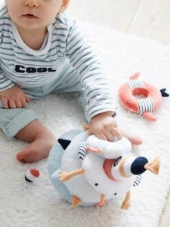 Tour à Empiler En Tissu LEON SUR LE PONTON Multicolore - Vertbaudet -Vertbaudet Soldes Magasin tour a empiler en tissu leon sur le ponton 4