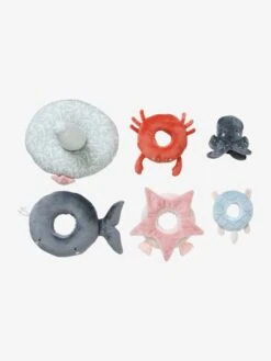 Tour à Empiler En Tissu SOUS L'OCÉAN Gris - Vertbaudet -Vertbaudet Soldes Magasin tour a empiler en tissu sous locean 3