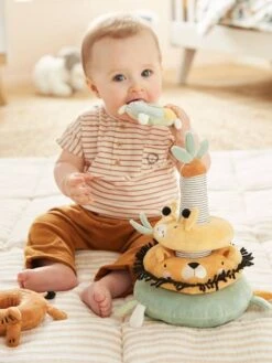 Tour à Empiler En Tissu TANZANIE Multicolore - Vertbaudet -Vertbaudet Soldes Magasin tour a empiler en tissu tanzanie 2