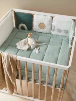 Tour De Lit / Tour De Parc Modulable Bio Collection LOVELY NATURE Ivoire / Multicolore - Vertbaudet -Vertbaudet Soldes Magasin tour de lit tour de parc modulable bio collection lovely nature 2