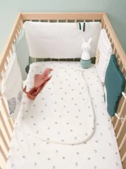 Tour De Lit / Tour De Parc Modulable Bio Collection LOVELY NATURE Ivoire / Multicolore - Vertbaudet -Vertbaudet Soldes Magasin tour de lit tour de parc modulable bio collection lovely nature 3