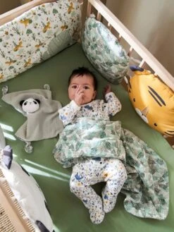 Tour De Lit / Tour De Parc Modulable HANOÏ Vert / Multicolore - Vertbaudet -Vertbaudet Soldes Magasin tour de lit tour de parc modulable hanoi 2